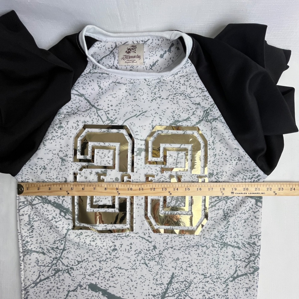 Monarchy Collection Sweatshirt Mens Large (L) Gold Foil Legend 23 Raglan Marble - Picture 6 of 9